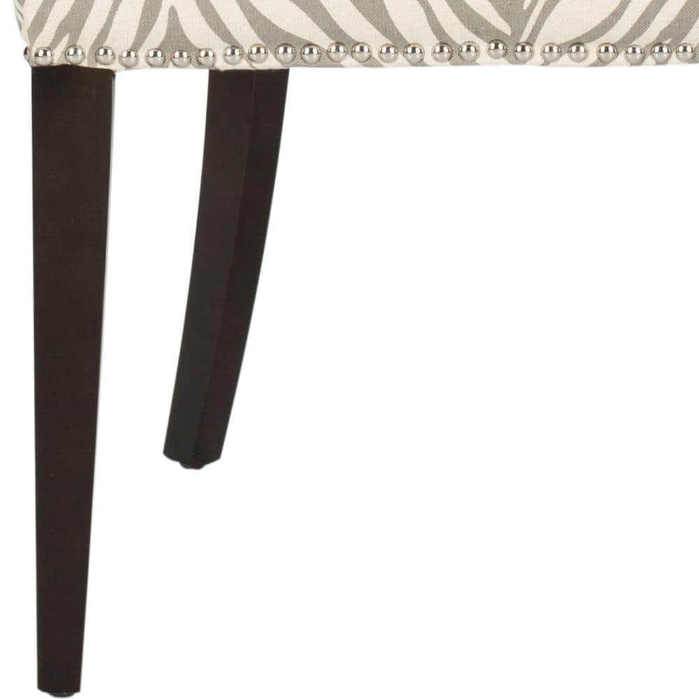 SAFAVIEH Becca 19''H Zebra Dining Chairs Ivory / Grey