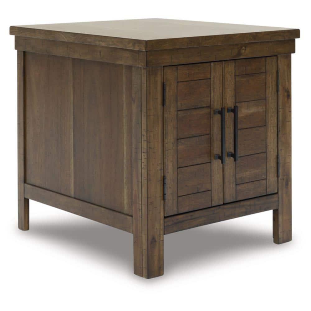 Signature Design by Ashley Casual Moriville End Table, Grayish Brown