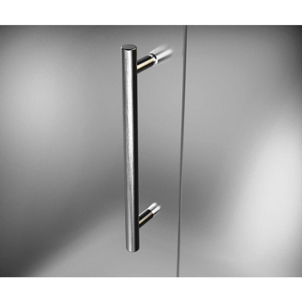 Nautis 72" H Hinged Frameless Shower Door