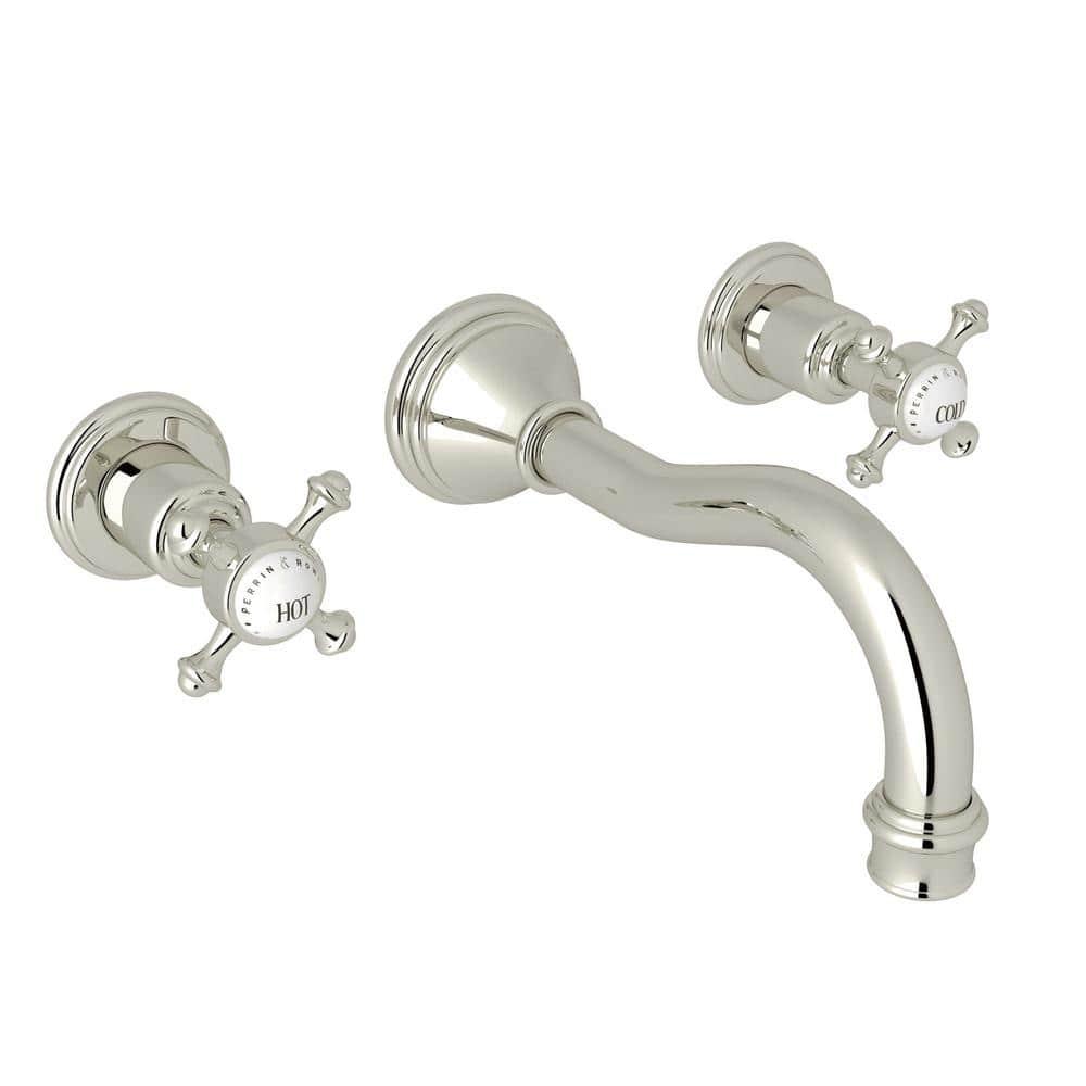 Perrin & Rowe U.3794X-PN/TO-2 Georgian Era Wall Mount Lavatory Faucet Trim
