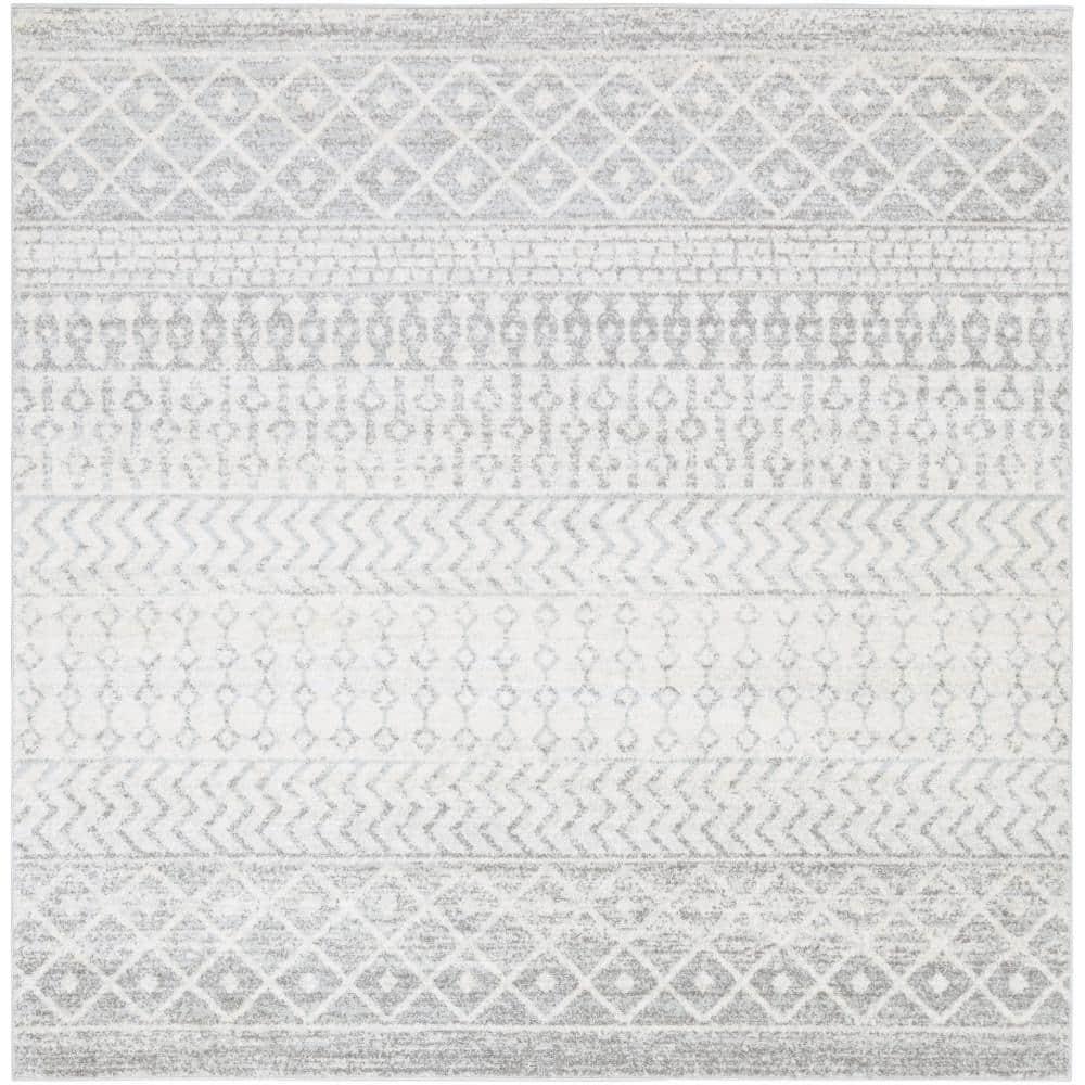 Livabliss 7'10"x10'3" Sweetgum Global Rug Cream: Mid-Century Modern, Fade & Stain-Resistant, Indoor Use
