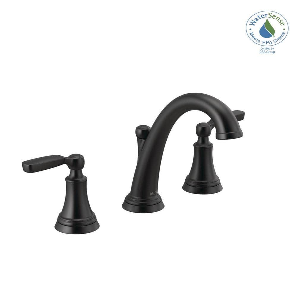 Woodhurst Widespread Bathroom Faucet 3 Hole, 2-handle Bathroom Sink Faucet with Drain Assembly
