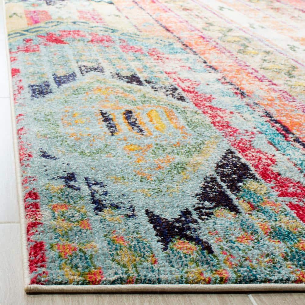 Monaco MNC222 Power Loomed Indoor Area Rug - Multi - 5'x5' - Safavieh