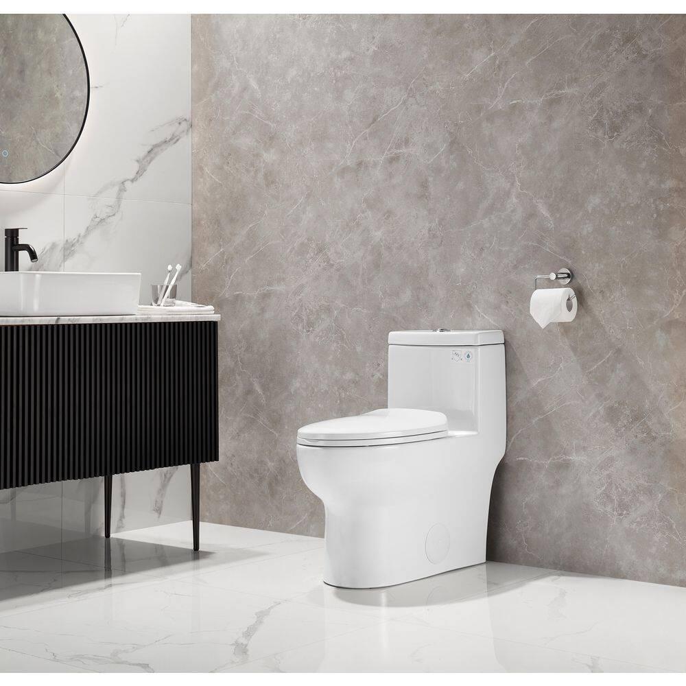 Ally Standard Bathroom Toielt, Modern Toilet with Comfort Chair Height Floor Mounted(Seat Included)