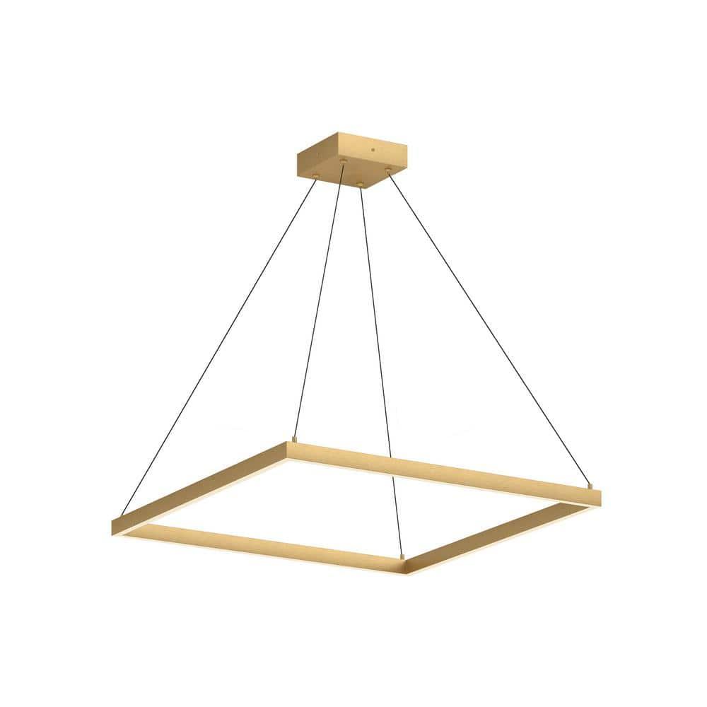Piazza 1 - Light Brushed Gold LED Single Pendant