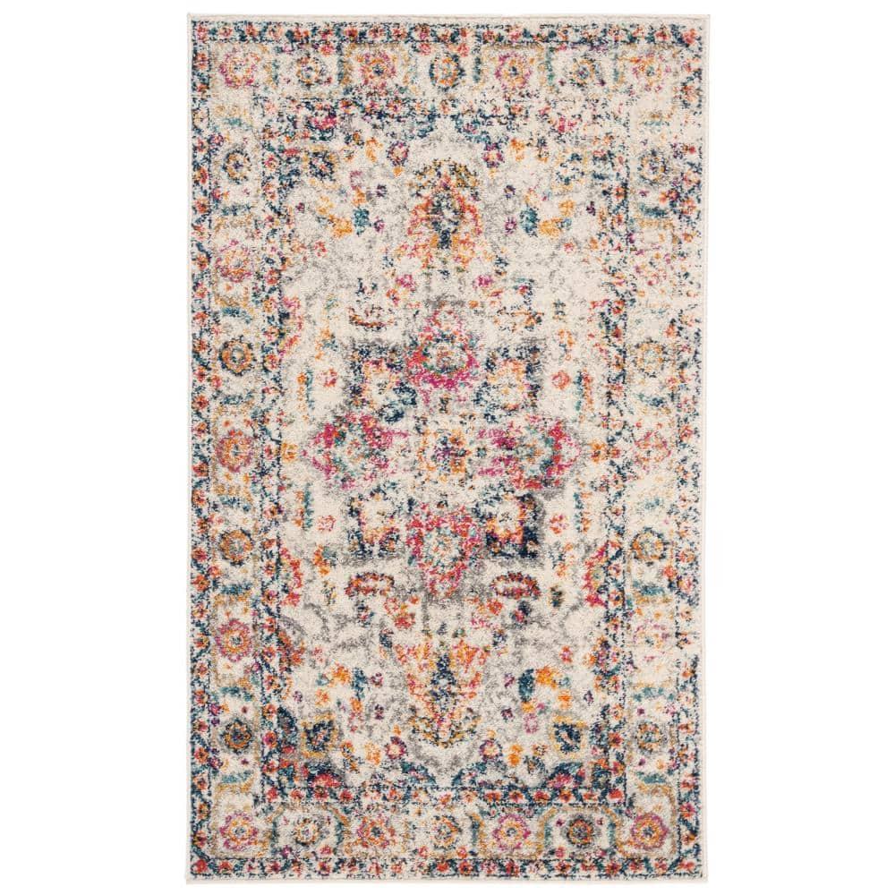 Madison MAD603 Power Loomed Indoor Area Rug - Fuchsia/Ivory - 4'x6' - Safavieh