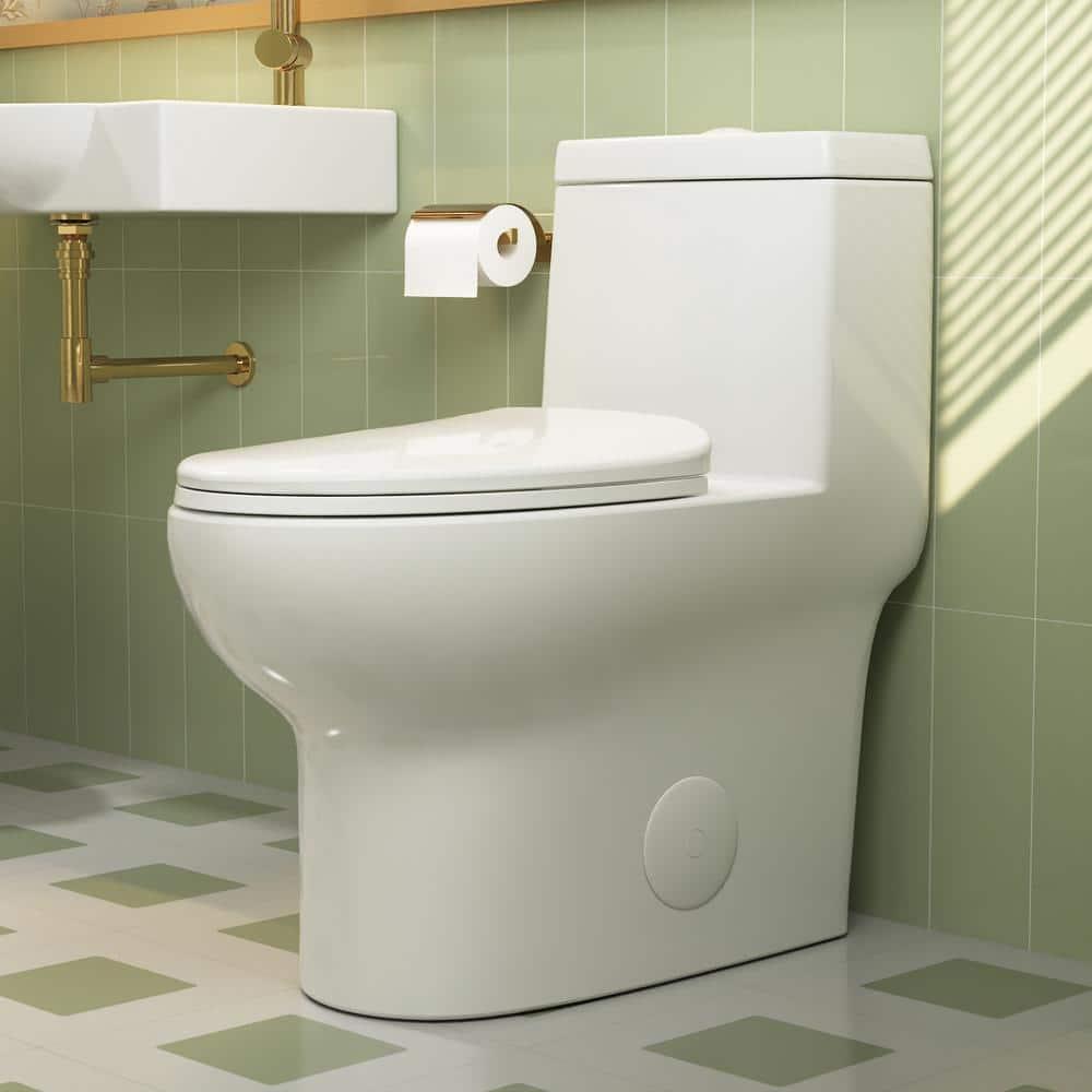 Ally Standard Bathroom Toielt, Modern Toilet with Comfort Chair Height Floor Mounted(Seat Included)