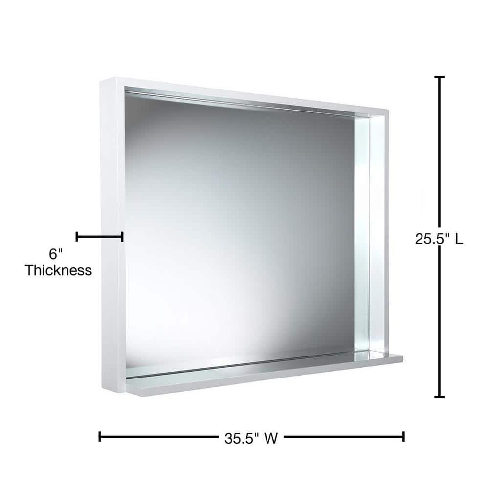 Fresca Fmr8136 Allier 35-1/2" W X 25-1/2" H Rectangular Framed Bathroom Wall Mirror -