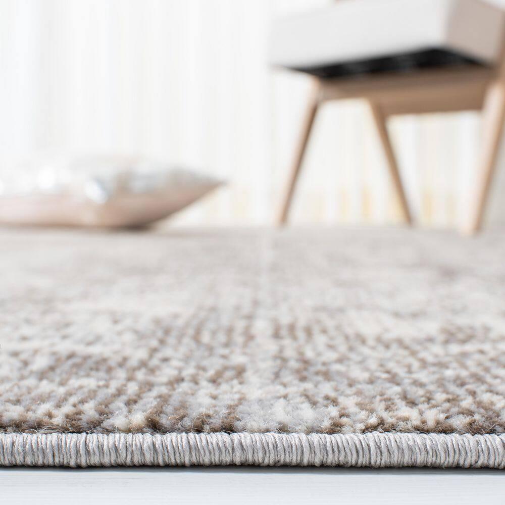 Madison MAD471 Power Loomed Indoor Runner Rug - Grey/Beige - 2'2"x16' - Safavieh