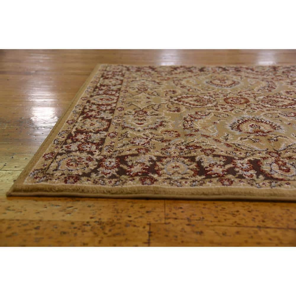 Unique Loom 4' 1 x 4' 1 Square Tan Voyage Asheville Area Rug