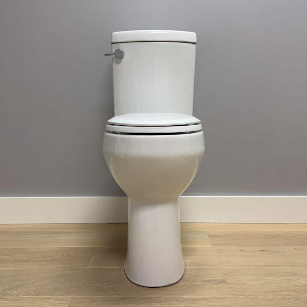 2-Piece 1.28/.09 GPF Dual Flush Elongated 20 in. Extra Tall Toilet in White, Seat Included