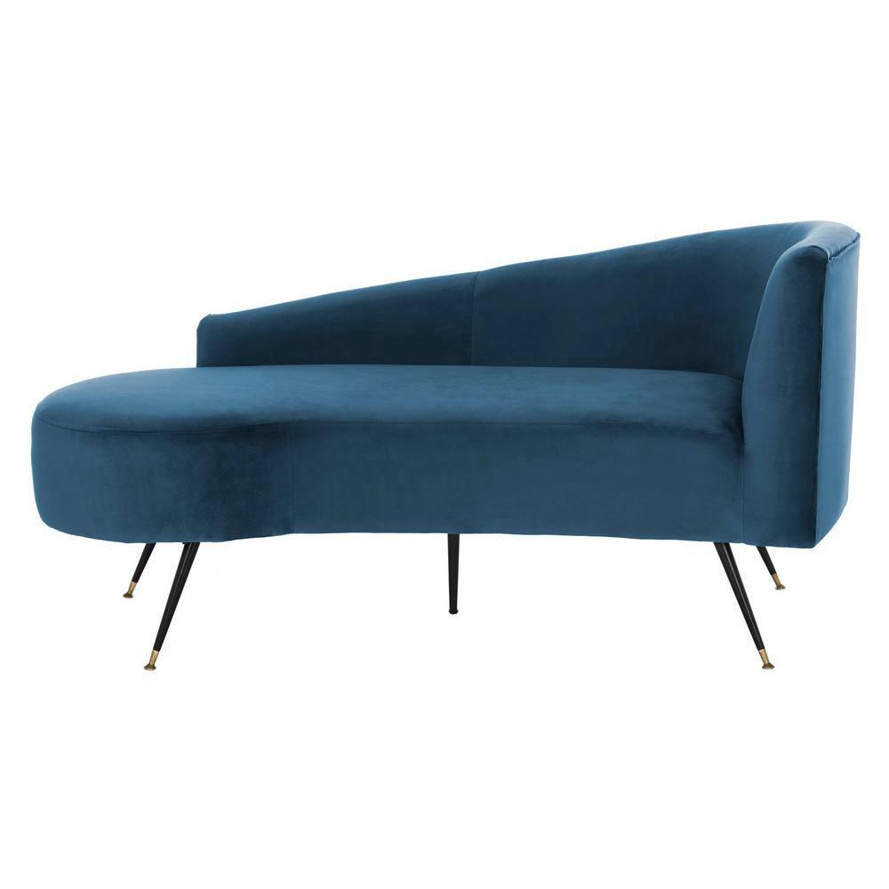 Evangeline Parisian Settee - Navy/Black - Safavieh.