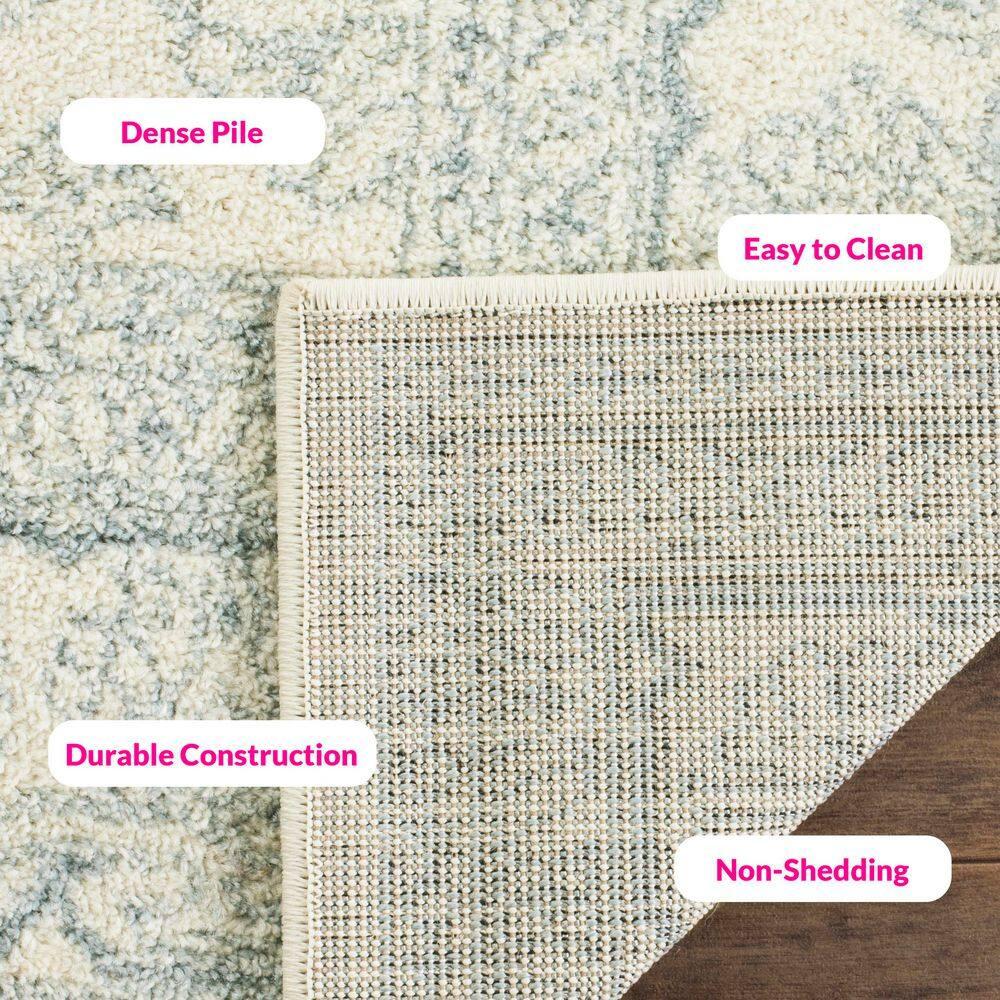 Adirondack ADR108 Power Loomed Area Rug - Ivory/Silver - 8'x10' - Safavieh.