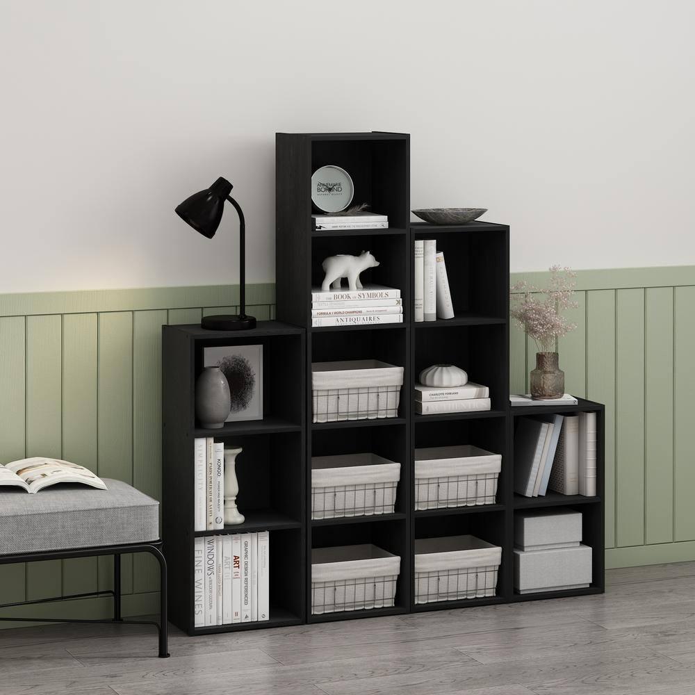 Furinno Pasir 2-Tier Open Shelf Bookcase Blackwood