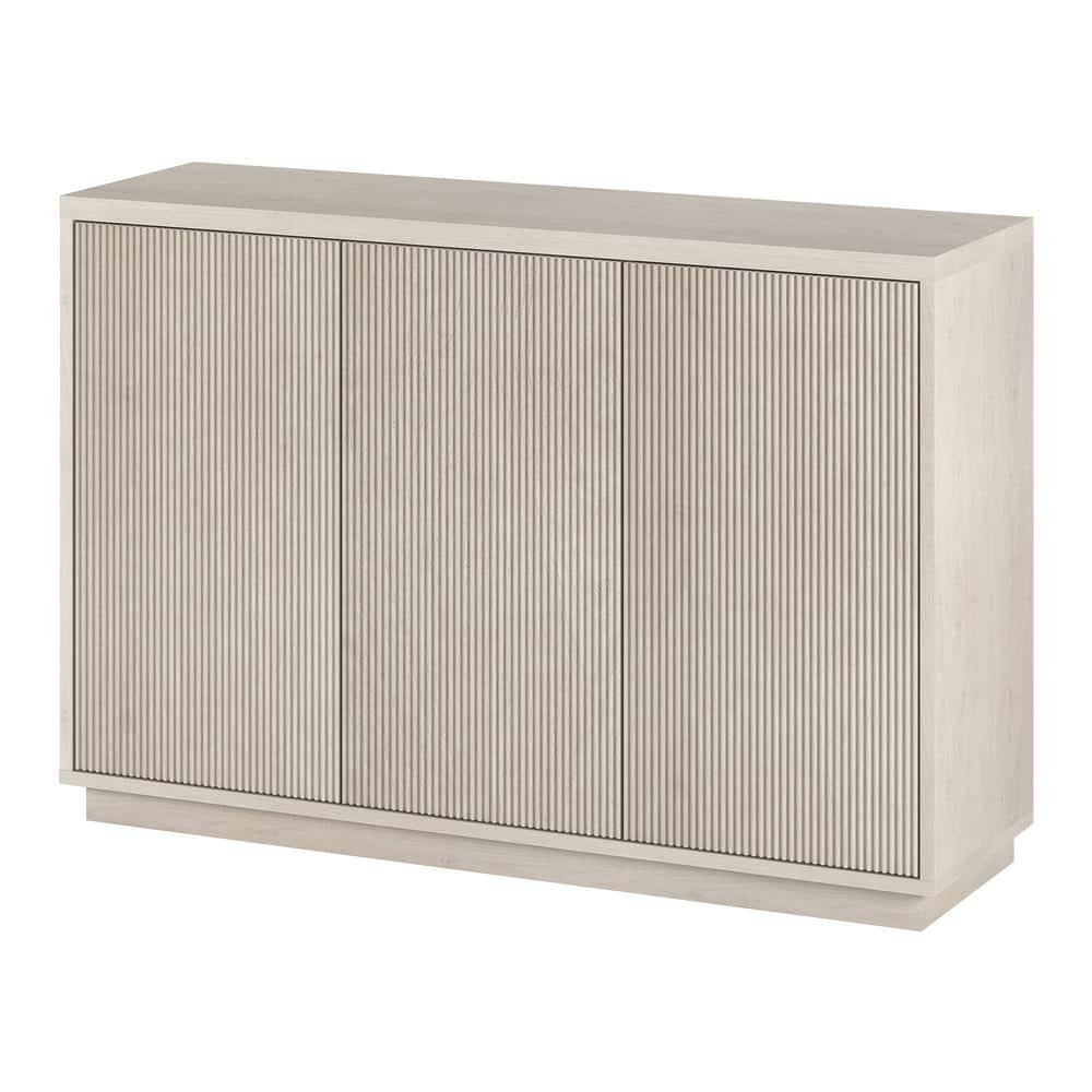 Evelyn&Zoe Alston 48" Wide Rectangular Buffet Table, Alder White
