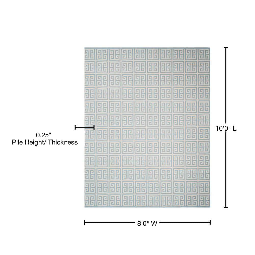 Montauk MTK724 Hand Woven Area Rug - Light Blue/Ivory - 8'x10' - Safavieh.