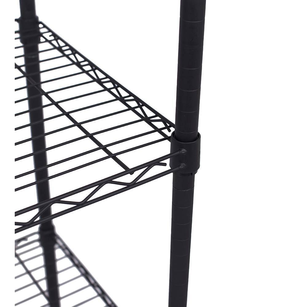 Internet's Best 5-Tier Wire Shelving - Flat Black - Heavy Duty Shelf