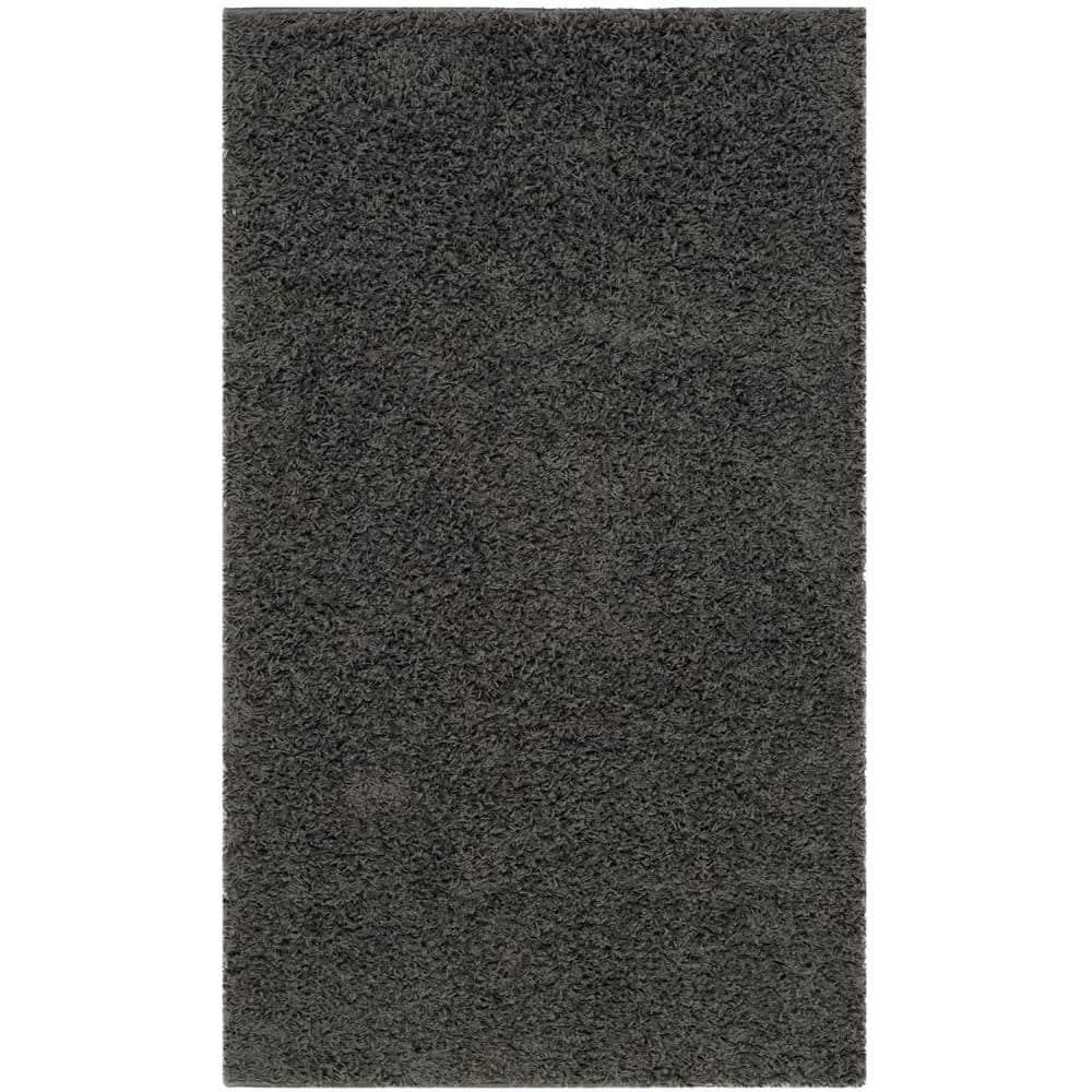 Athens Shag SGA119 Power Loomed Indoor Accent Rug - Dark Grey - 3'x5' - Safavieh