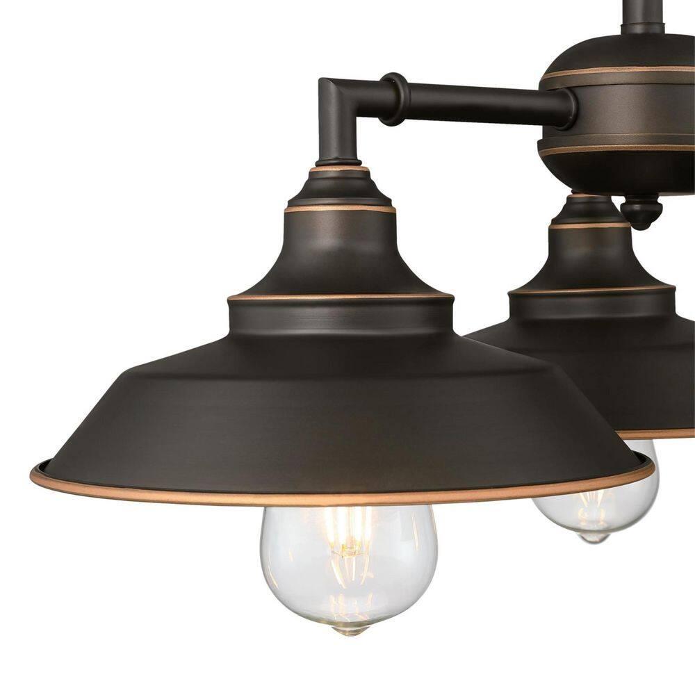 Westinghouse Westinghouse Lighting 6129200 Iron Hill Vintage-Style Three Light Indoor Chandelier/Semi-Flush Mount Ceiling Fixture, Oil-Rubbed Bronze Finish with Highlights