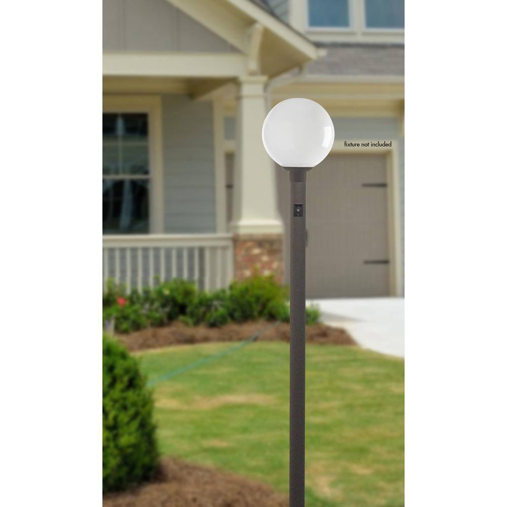 Solus 8-320NCA Direct Burial Lamp Post with Dusk To Dawn Photo Sensor, Fits 3" Post Top Fixtures, Includes Inlet Hole