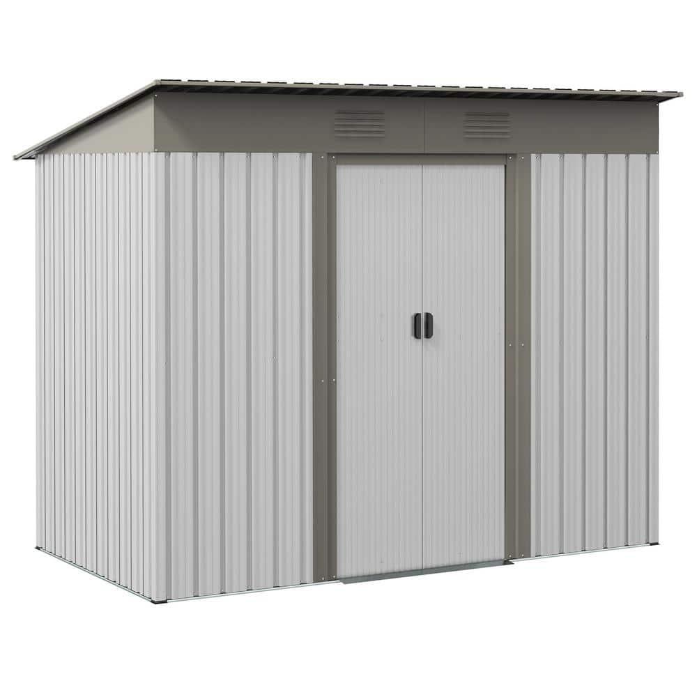 Outsunny Metal Lean-To Storage Shed