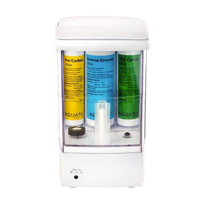 AquaTru Carafe Countertop Glass Water Purifier, 64 Fl Oz