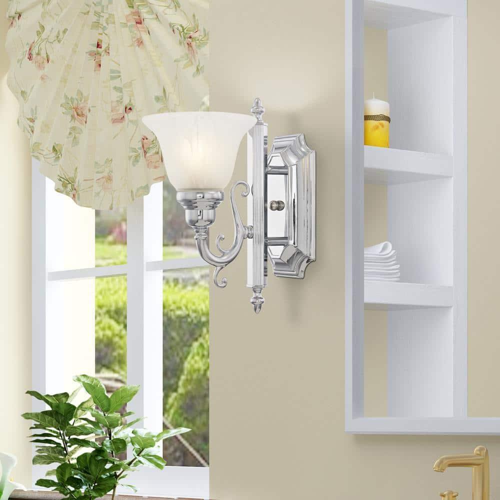 Livex Lighting French Regency 1 - Light Vanity in  Polished Chrome