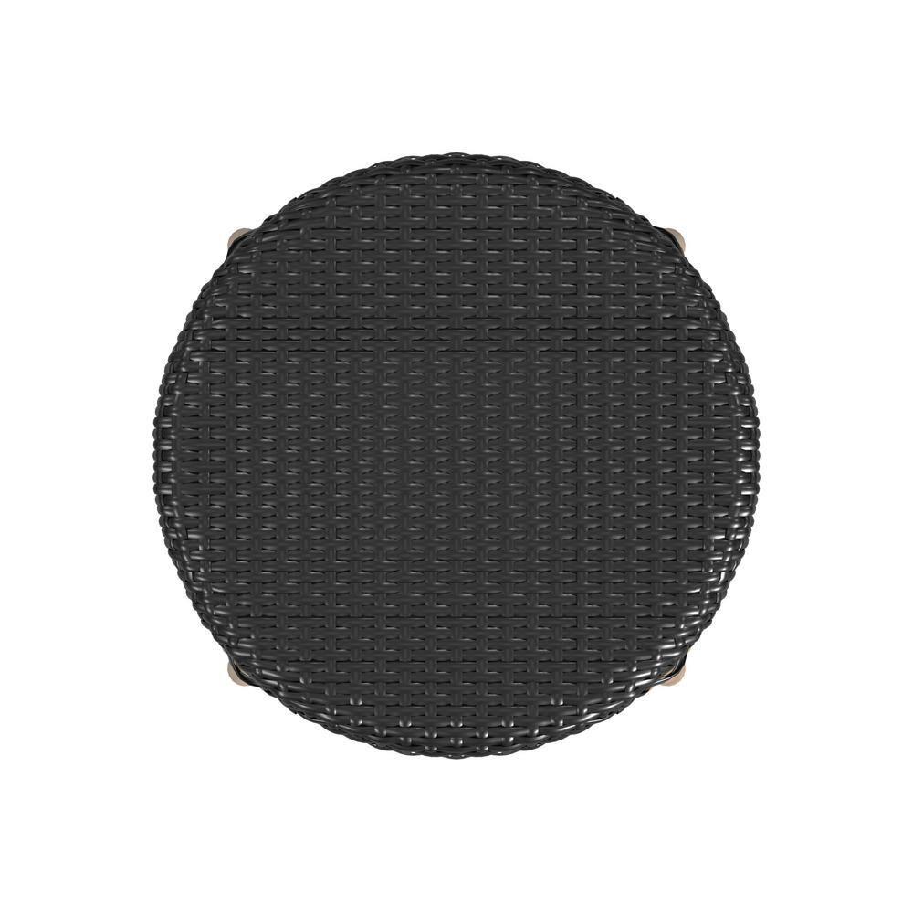 Butler Specialty Company Tobias Rattan Round 24" Counter Stool - Black