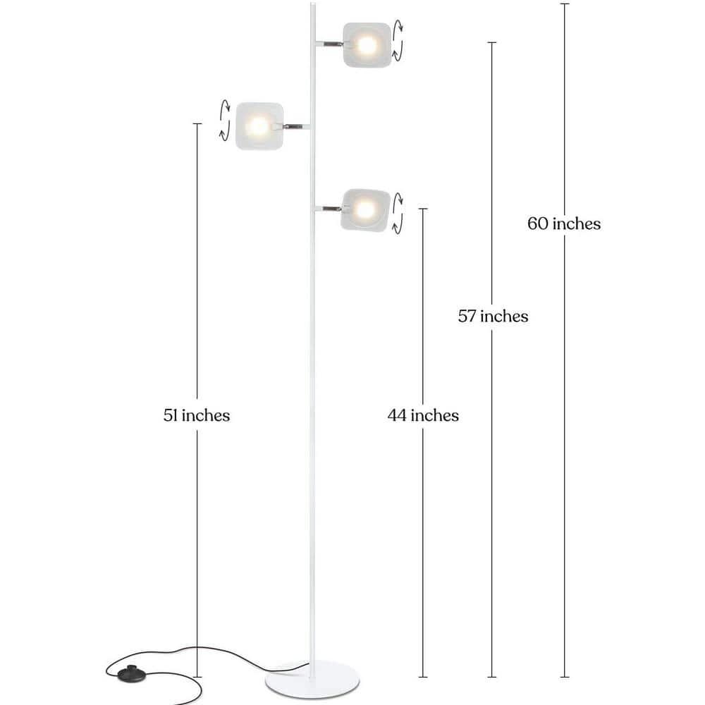 Brightech Tree Modern Dimmable (Includes LED Light Bulb) Tree Floor Lamp Matte White