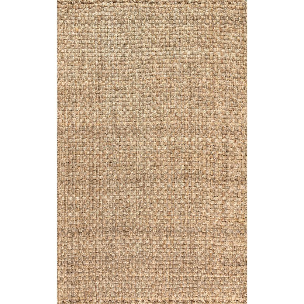 5'x8' Estera Hand Woven Boucle Chunky Jute Area Rug, Natural - JONATHAN Y