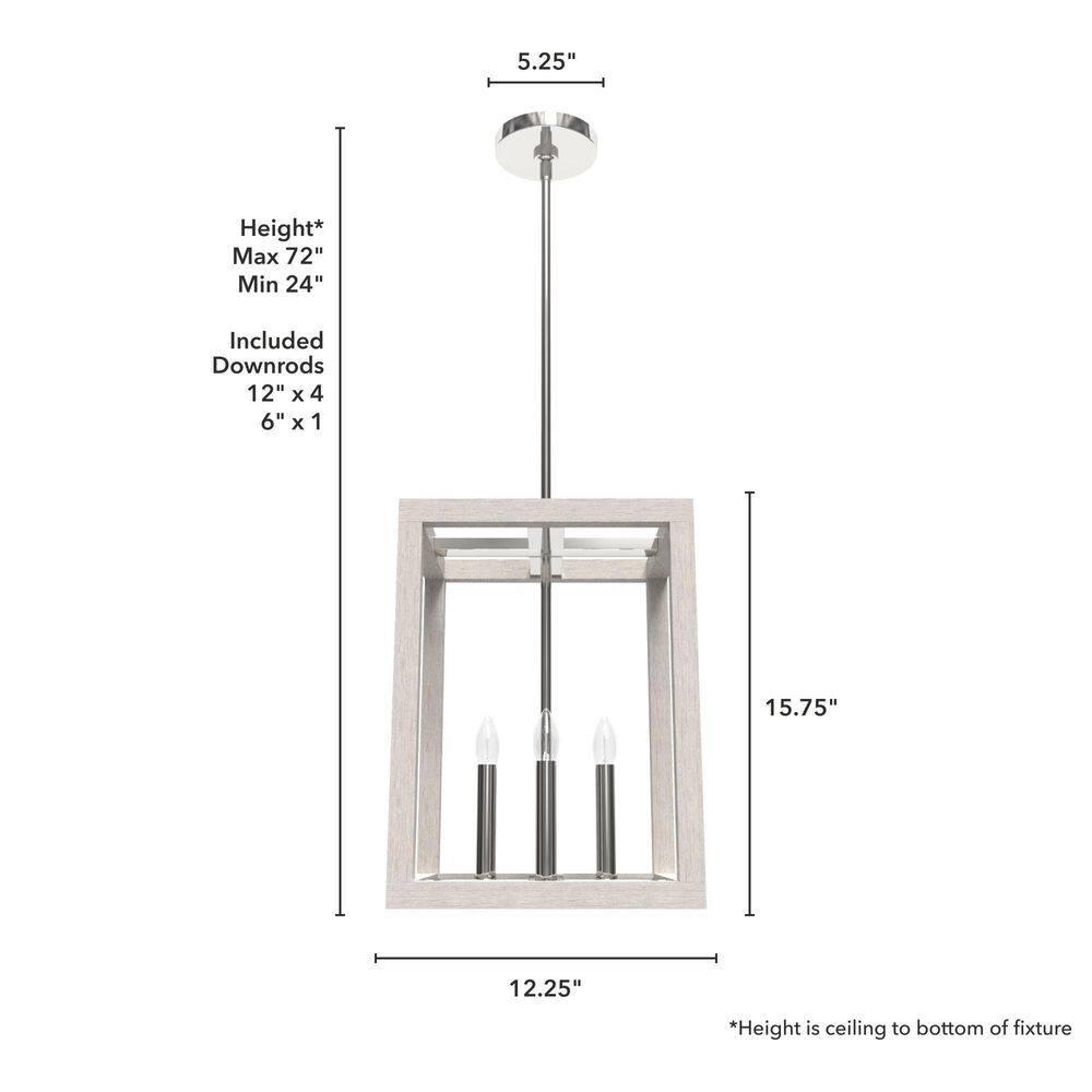 Hunter Fan Squire Manor 4 - Light Square 12 inch Pendant