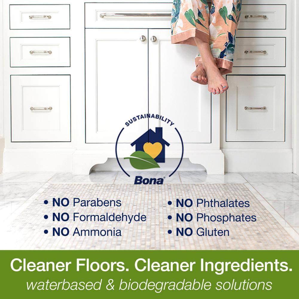 Bona® Hard-Surface Floor Cleaner - Hard-Floor Cleaning Machine Formulation, Lemon Mint, 64 fl oz