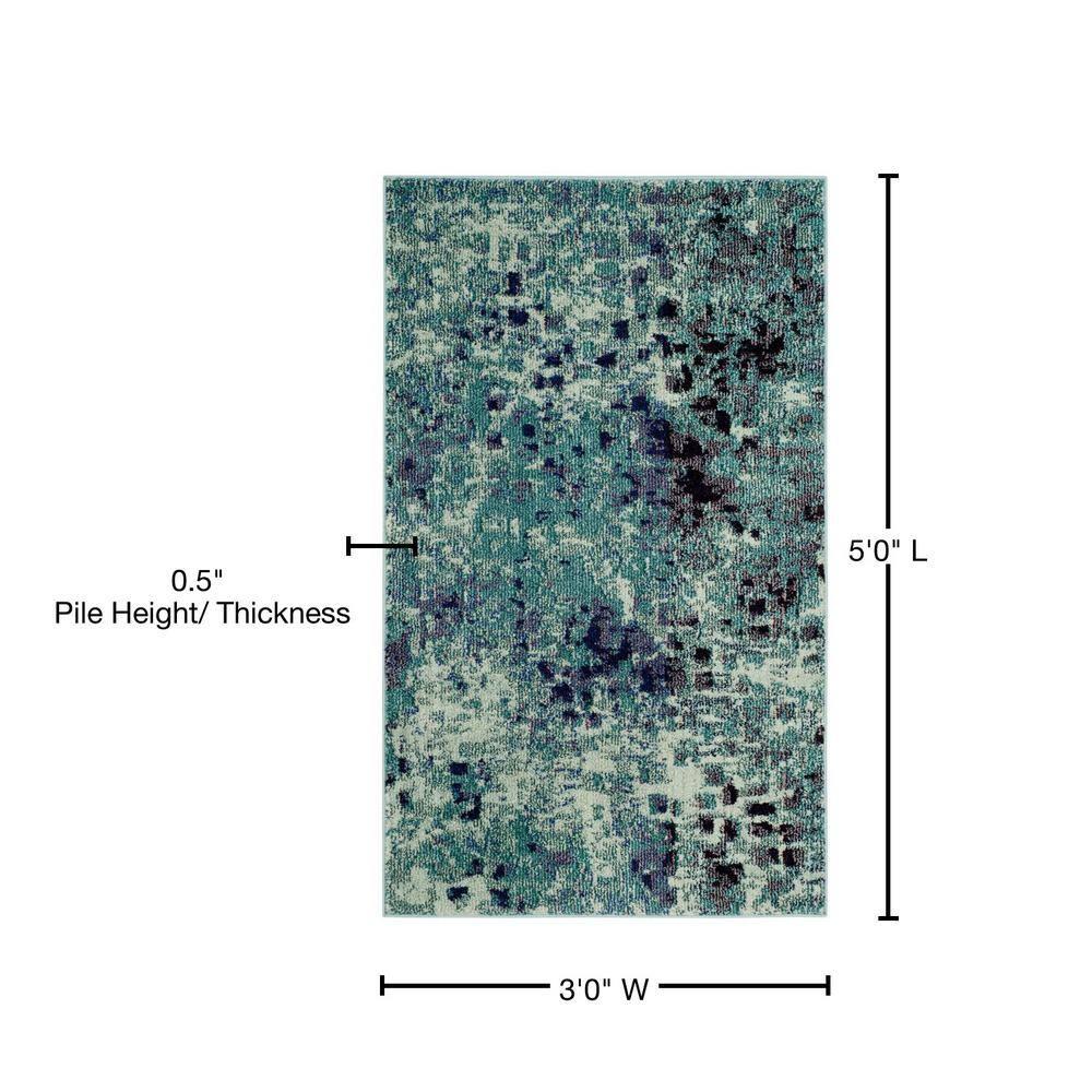Monaco MNC225 Power Loomed Indoor Accent Rug - Light Blue/Multi - 3'x5' - Safavieh