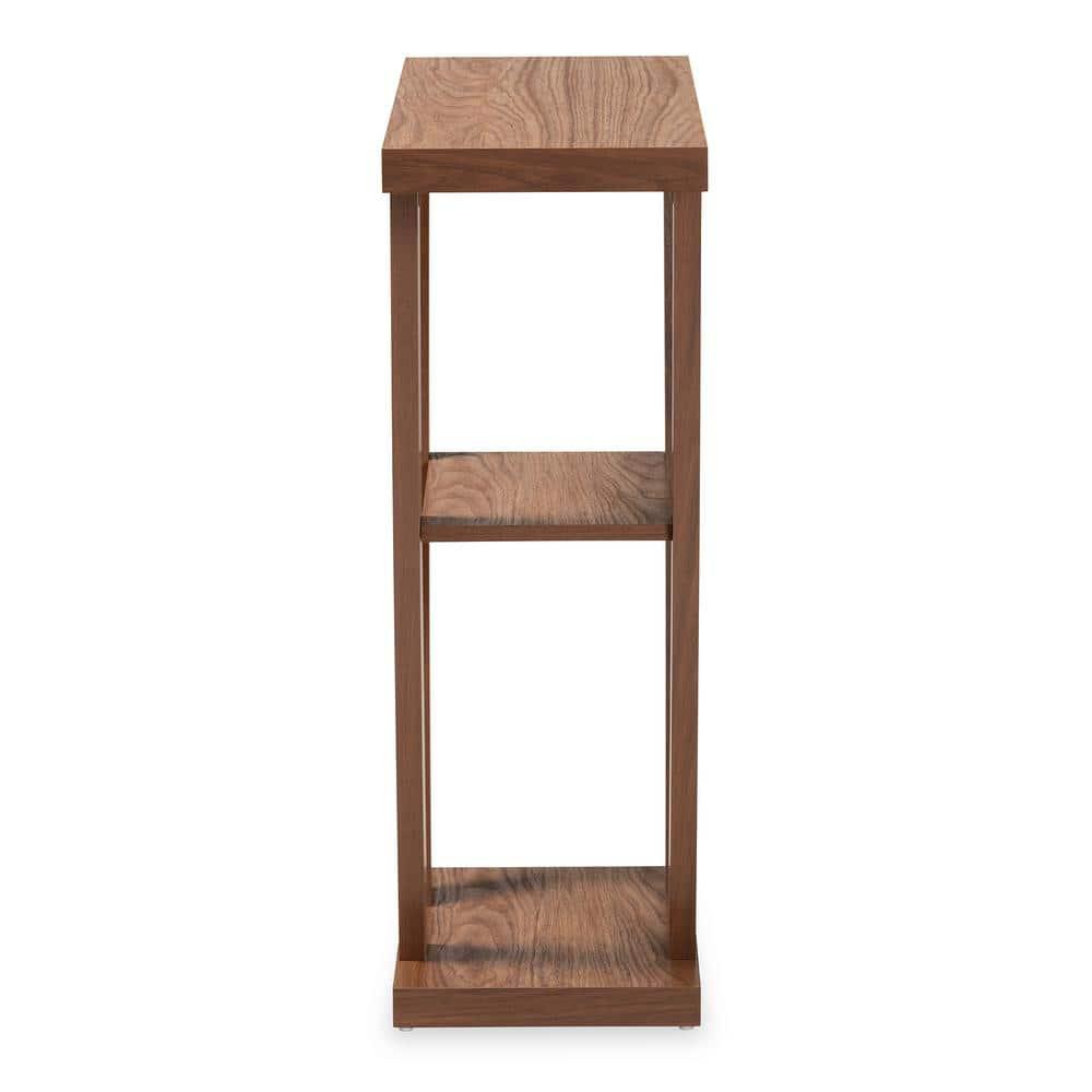 Boone Wood Console Table Walnut Brown - Baxton Studio: Modern Entryway Furniture with Shelf, Space-Saving Design