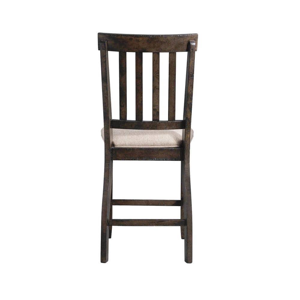 Stanford Slat Counter Height Barstool Brown - Picket House Furnishings
