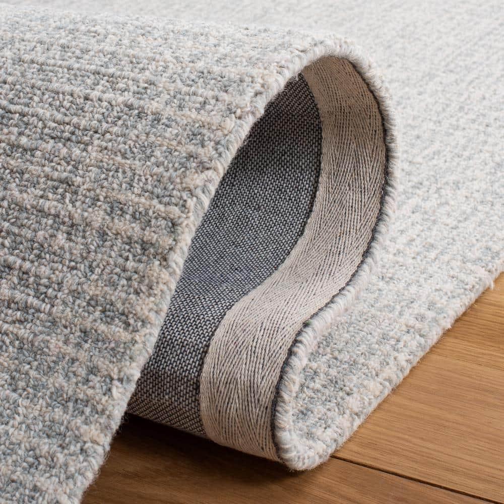 SAFAVIEH Abstract Delia Geometric Wool Area Rug, Light Grey/Ivory, 11' x 15'