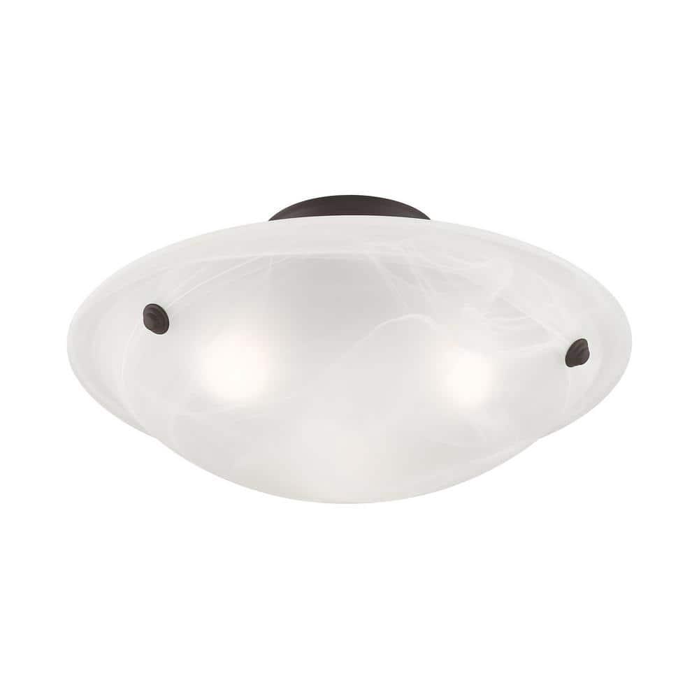 Livex Lighting Oasis 3 - Light Flush Mount in  Bronze