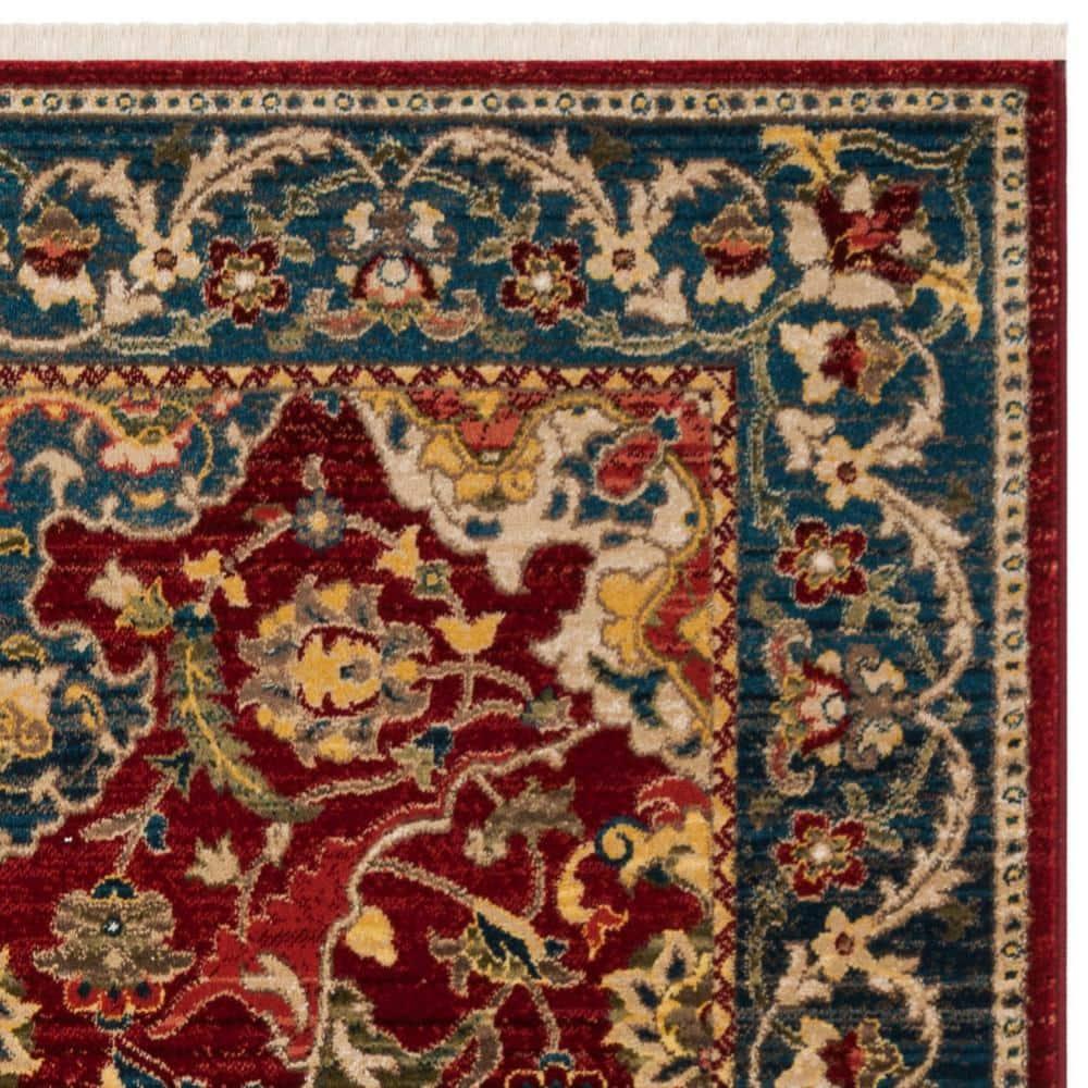 Kashan KSN307 Power Loomed Area Rug - Red/Blue - 5'1"x7'5" - Safavieh