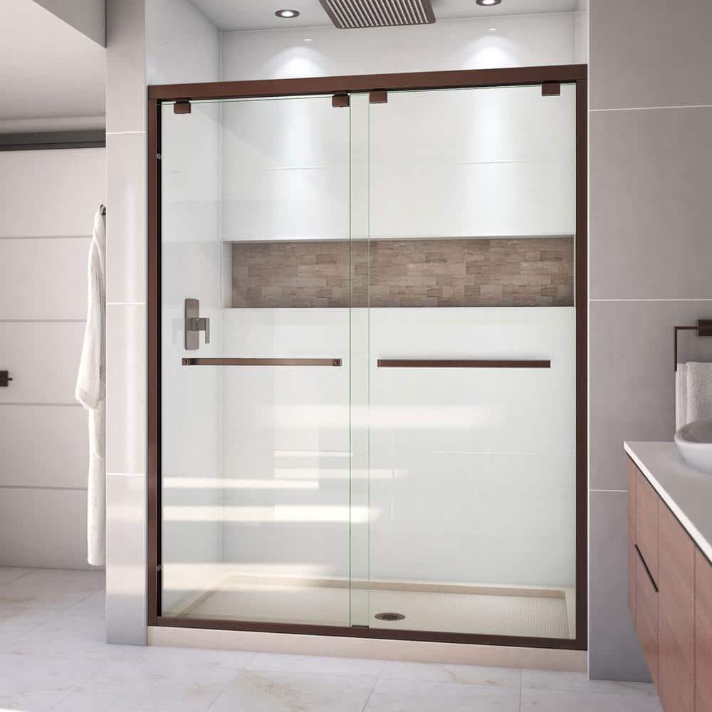 Encore 78.75" H Semi-frameless Sliding Shower Enclosure