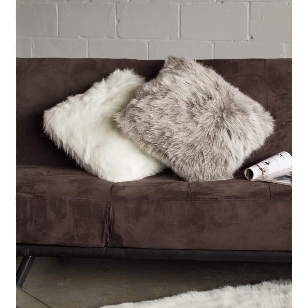 Belton Animal Print Faux Fur Throw Pillow (Set of 2)