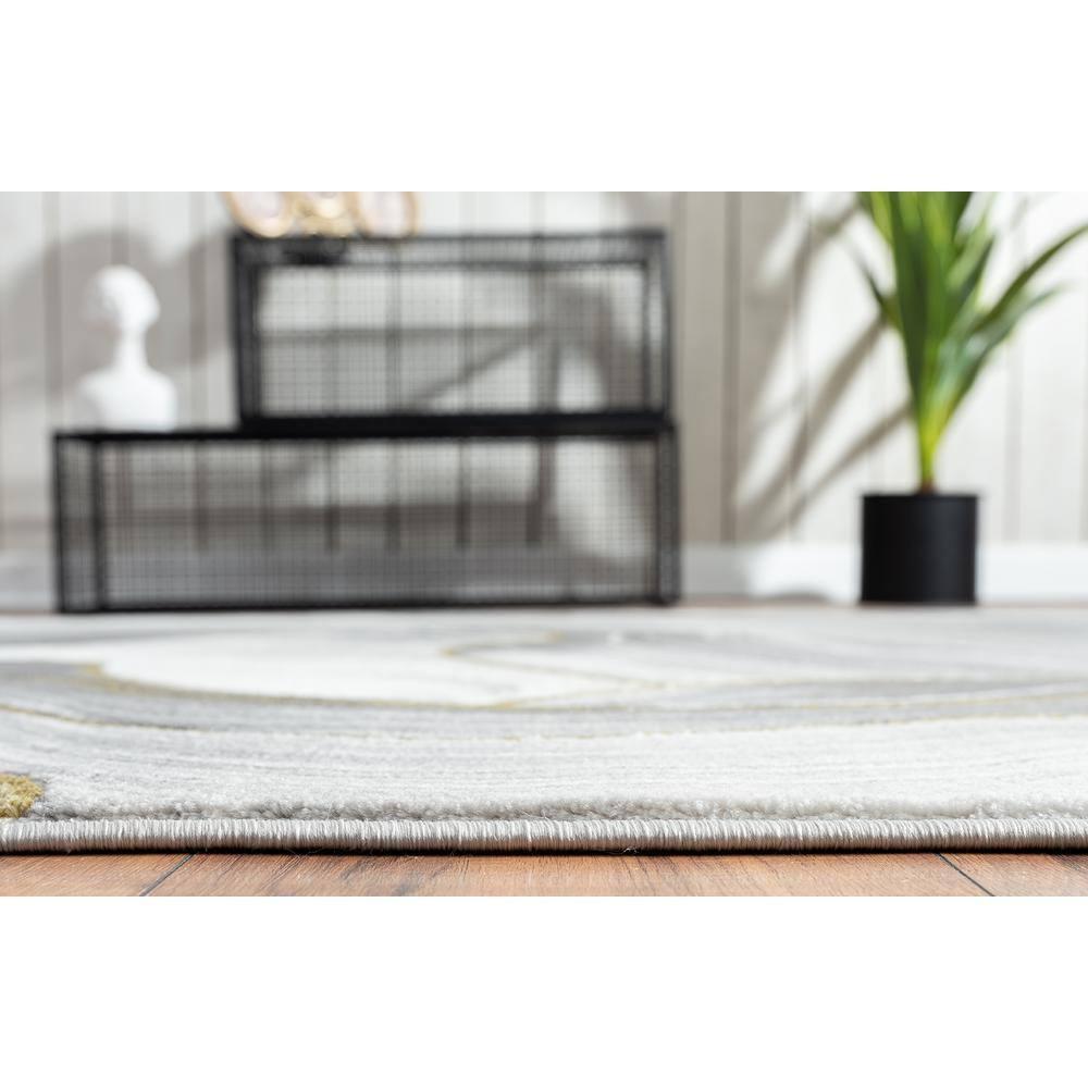 Abani Luna Collection Area Rug Mid Century Modern Bedroom Living Room Decor Floor Rug 6 x 9 Grey