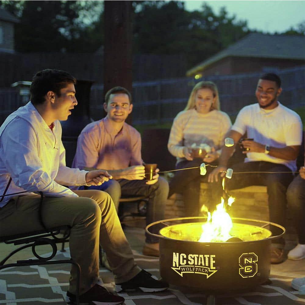 Collegiate Series 16" H x 30" W Steel Outdoor Fire Pit with Lid