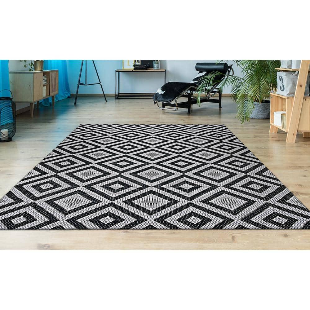 Couristan Afuera Dipole Indoor/ Outdoor Area Rug, 3'11" x 5'7", Halogen