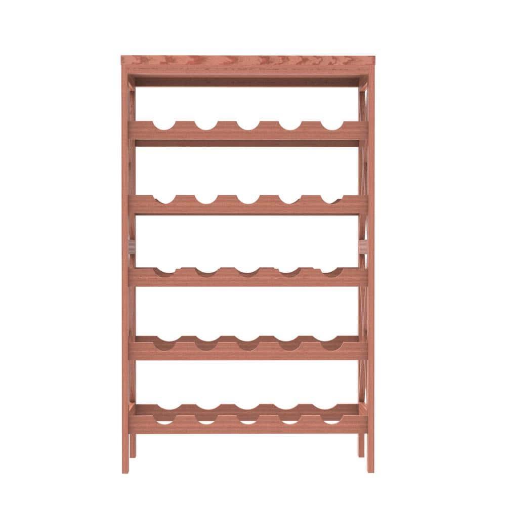 Lavish Home 25-Bottle Freestanding Wine Rack Bottle Holder with Tabletop