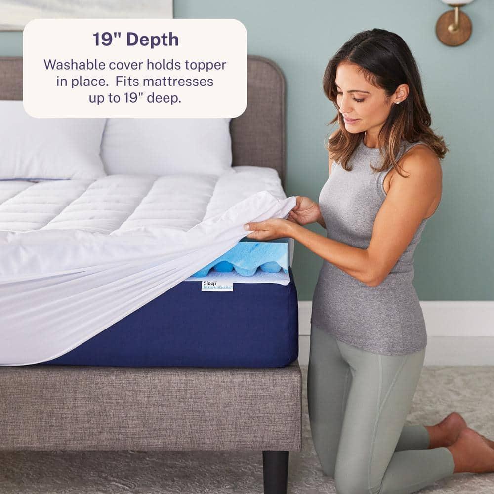 Sleep Innovations 4'' Gel Memory Foam Mattress Pad
