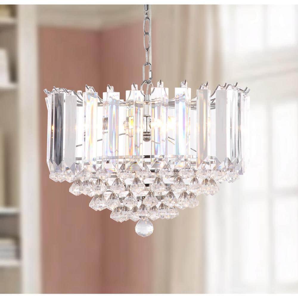 Hampton Pendant Lamp - LIT4490 - Clear/Chrome - Safavieh