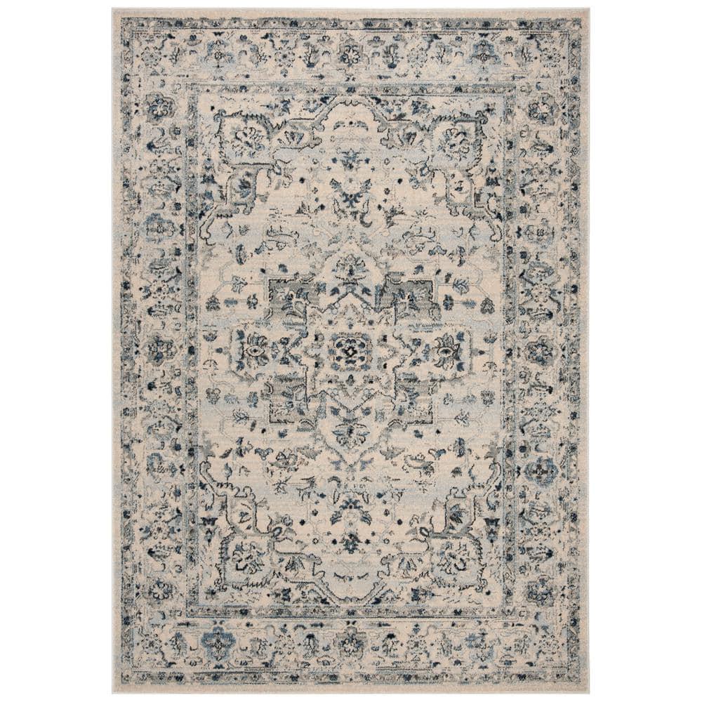 Charleston CHL411 Loomed Indoor Accent Rug - Ivory/Light Blue - 3'x5' - Safavieh