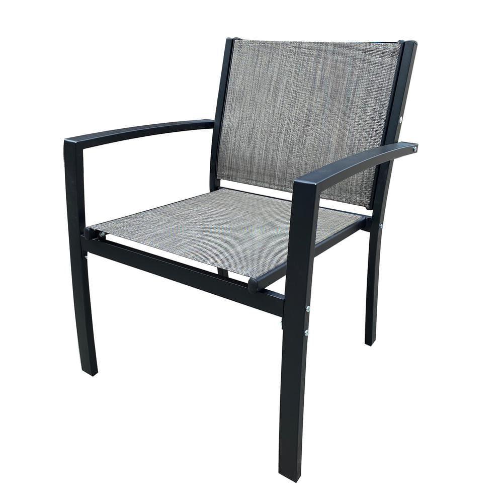 4 Pieces Patio Furniture Set Outdoor Garden Patio Conversation Sets, Poolside Lawn Chairs with Glass Coffee Table Porch Furniture, gRAY