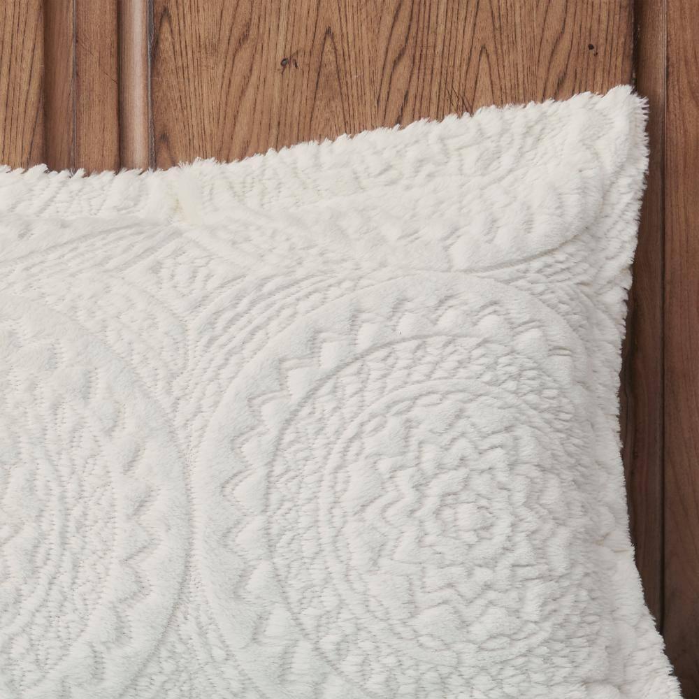 Arya Embroidered Medallion Faux Fur Ultra Plush Duvet Cover Set
