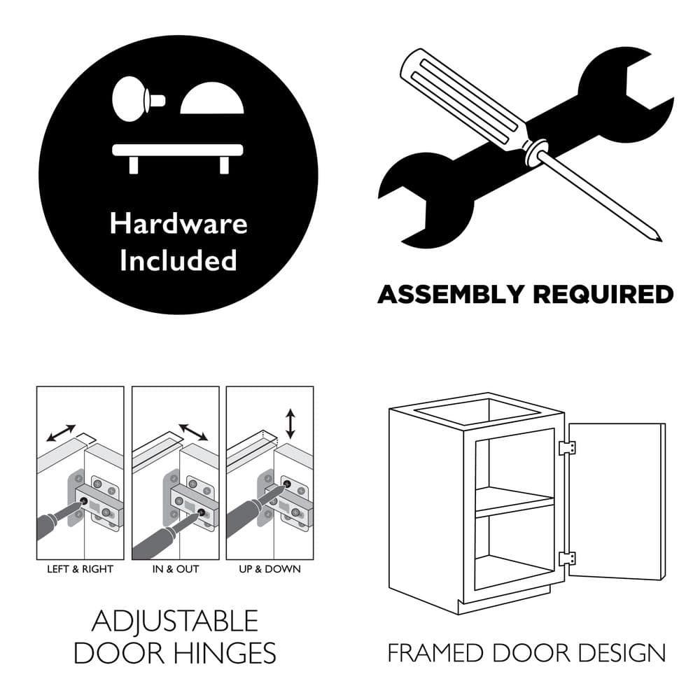 Design House Brookings 48 Inch Bathroom Vanity, Ready to Assemble, Solid Wood, Sherwin Williams – Design House, 599001-